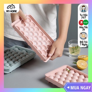 Khay Làm Đá Tròn Thông Minh 33 Viên ANHOME, Khay Làm Đá Viên Bi Thông Minh Có Nắp Đậy