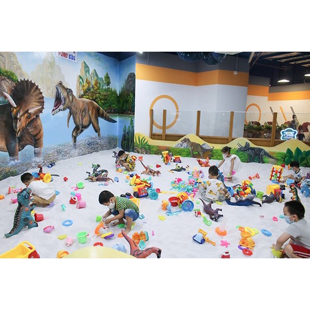 Hà Nội [E-Voucher] Vé vào cổng khu vui chơi Kidszone và công viên khủng long tại Funny Kids - áp dụng T7, CN và Lễ