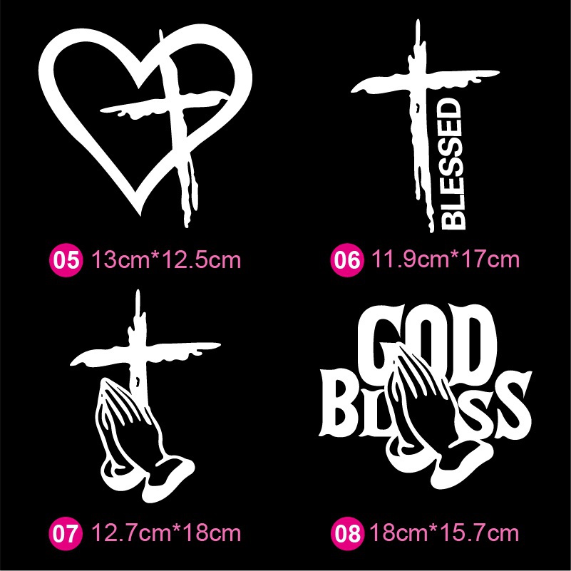 Miếng Dán Đề Can Vinyl Chống Nước In Chữ Jesus Cross Faith Love God Christian Thời Trang Trang Trí Xe Hơi