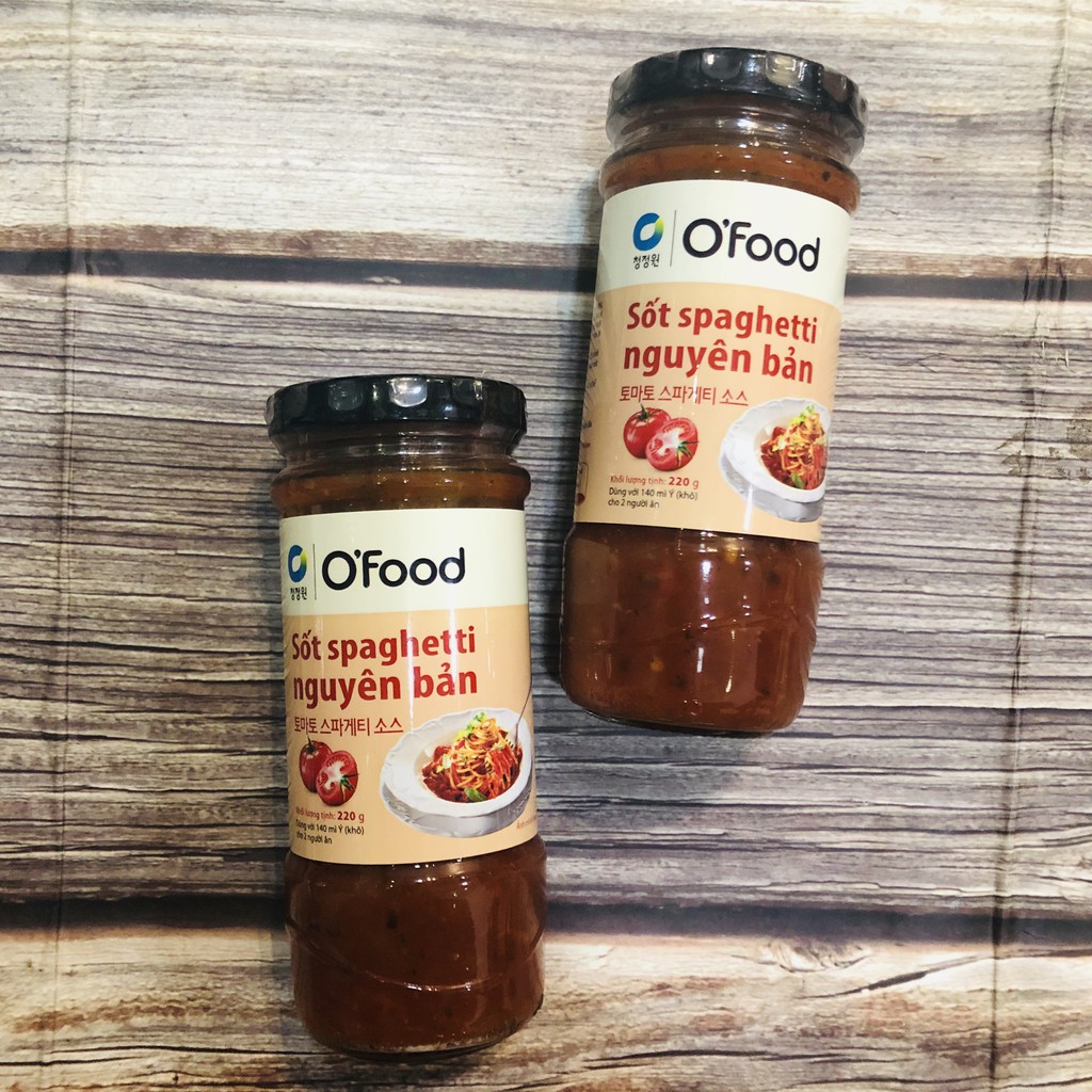 SỐT SPAGHETTI VỊ NGUYÊN BẢN O'FOOD 220G