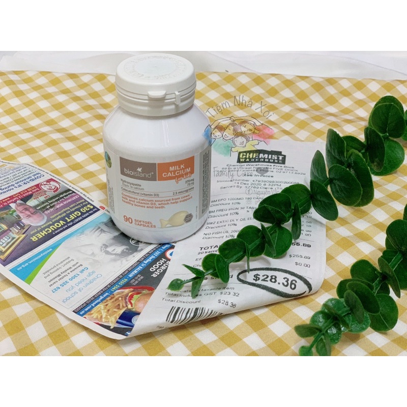 Canxi milk bio island cho bé 90 viên của Úc