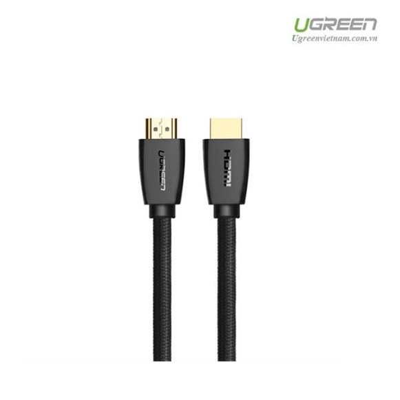 Dây cáp HDMI mạ vàng Ugreen 40408 hỗ trợ Full HD 4Kx2K 2 đầu đực, bọc dù chống đứt