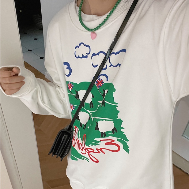 NRVP Mới Áo Thun Tay Dài Dáng Rộng In Chữ Phong Cách Hàn Quốc 2023