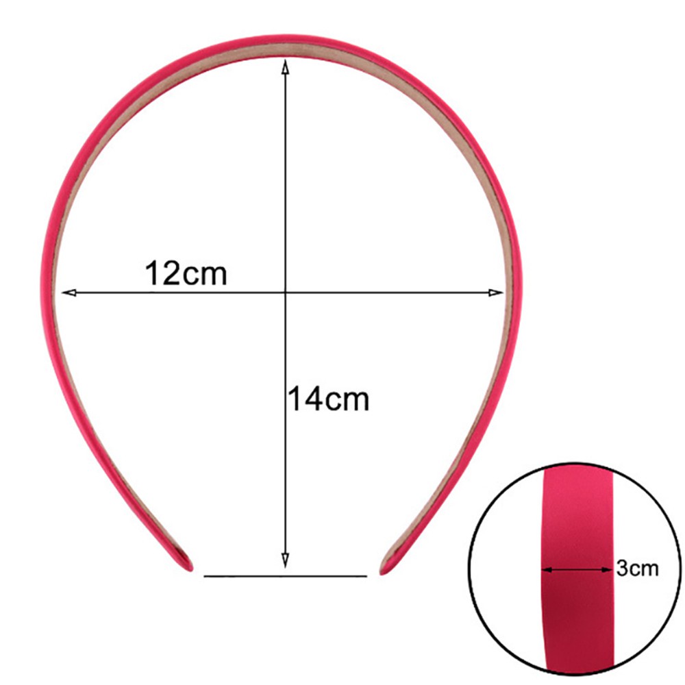 Băng Đô Vải Satin Bản Rộng Màu Trơn Thời Trang Cho Nữ 8 Màu Lựa Chọn