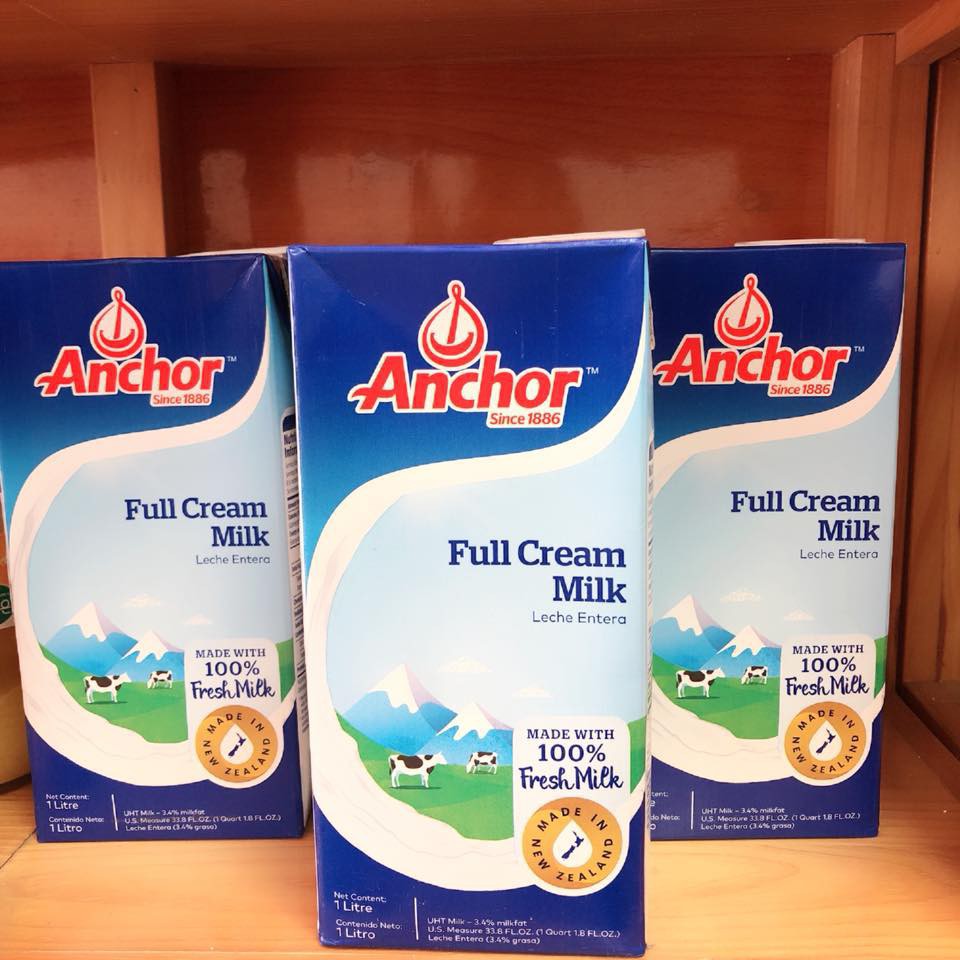 Sữa tươi Full Cream Anchor không đường ⚡ LOẠI NGON ⚡1l sữa tươinguyên kem Anchor chuyên dùng làm bánh, kem