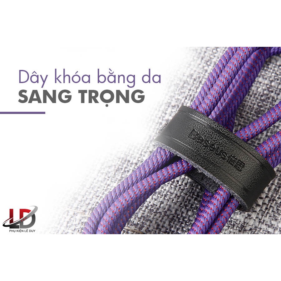 BASEUS CALCD-09 - Cáp sạc tự ngắt , sạc nhanh cho Iphone/Ipad dài 1m dây dù siêu bền chính hãng - Phukienleduy