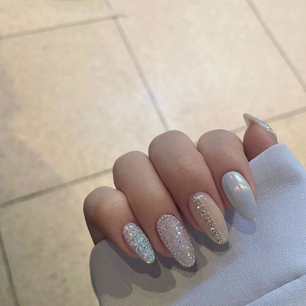 Xích bi dẹt trang trí nail hàn quốc