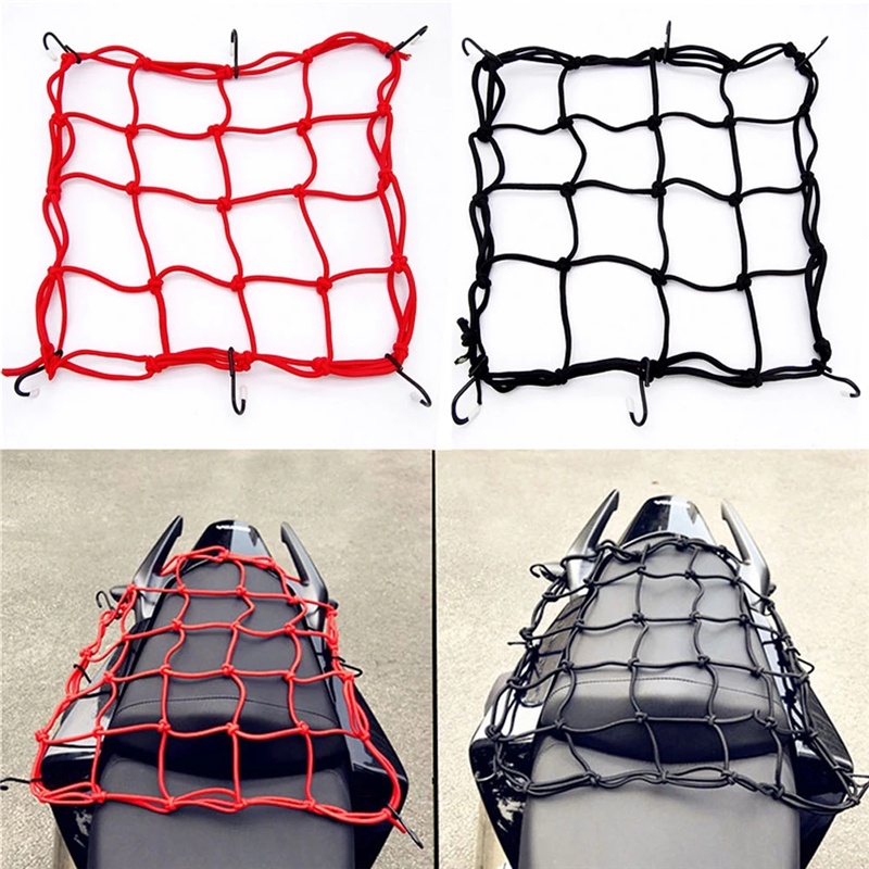 Lưới Ràng Đồ 40x40cm Với 6 Móc Cố Định Tiện Dụng Cho Xe Đạp / Xe Máy
