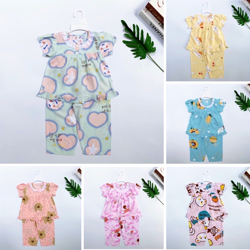 Đồ tole bé gái, đồ tone bé gái 10-28kg tay ngắn quần dài chất tole 2 da loại 1, đường may kĩ - Pigbabystore