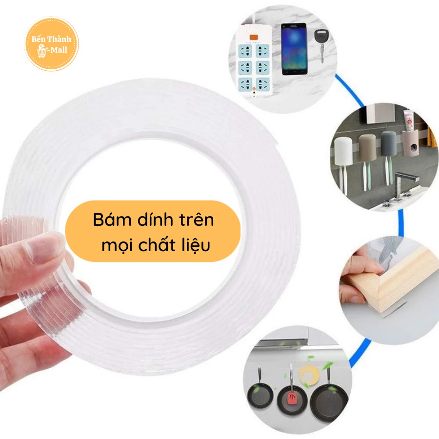 ✈️ [Freeship] Băng Keo Nano Siêu Dính Trong Suốt Đa Chức Năng