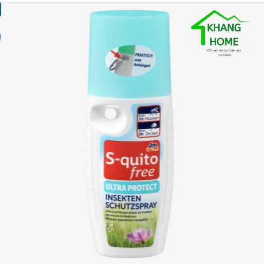 KEM CHỐNG MUỖI & CÔN TRÙNG CẮN S-QUITO FREE 100ML DANG XỊT CHO BÉ TỪ 2 TUỔI