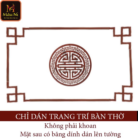 [ TẤM TRANG TRÍ BÀN THỜ ] Ốp trang trí bàn thờ MÂU NI dùng dán sau bàn thờ gia tiên, tủ thờ, bàn thờ chung cư