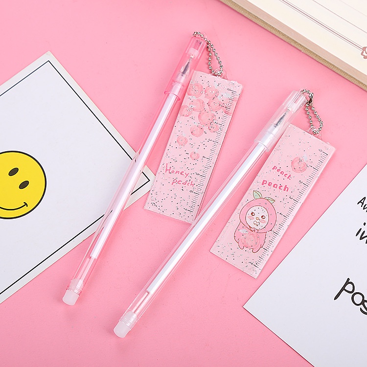 Bút Mực gel Màu Đen Mặt Dây Treo Dễ Thương Sáng Tạo Cho Học Sinh