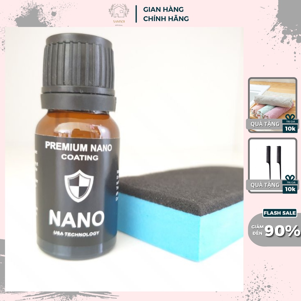 Phục hồi nhựa nhám xe máy samsoi.official NANO 10ml - làm đen nhựa nhám, hiệu ứng cánh sen, mưa không trôi