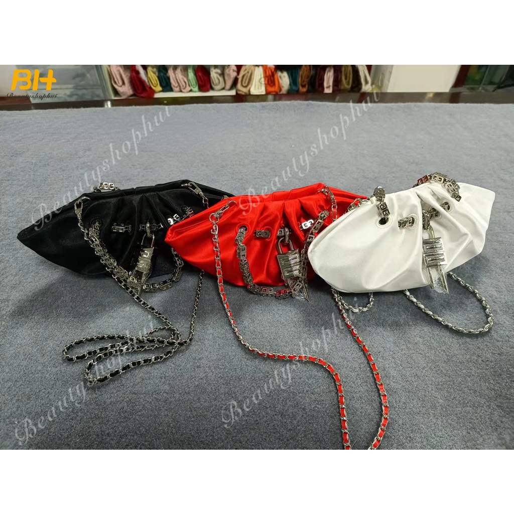 Túi Xách Dự Tiệc Phối Dây Xích Thiết Kế Mới 2022 Sang Trọng