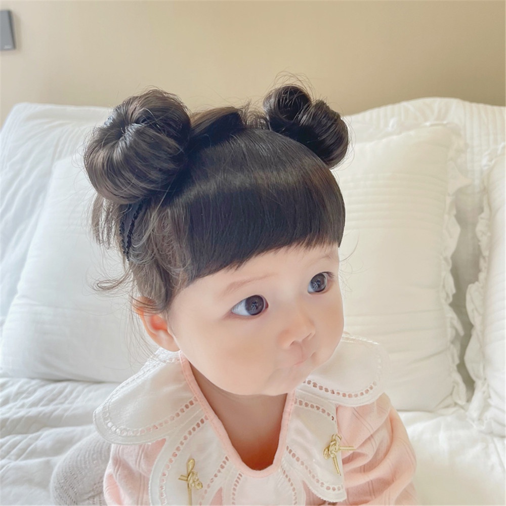 Tóc Giả Bện Qipin Kiểu Công Chúa Dễ Thương Cho Bé Gái