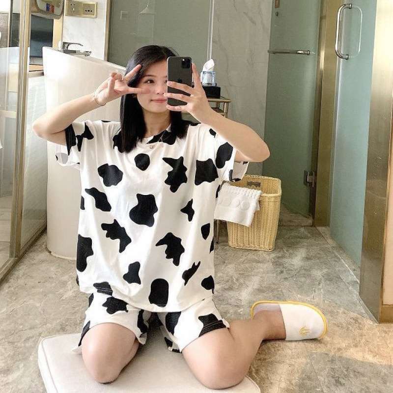 Đồ bộ bầu cộc tay_ SET BÒ SỮA  FORM RỘNG TAY LỠ chất thun cotton thoáng mát mùa hè (ảnh thật trải sàn)BC840