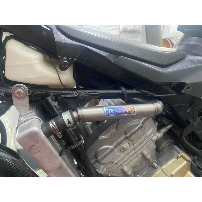 Ống nước titan bắn cát vàng, nhám,dầy 1,5li bao ko xì nước dành cho dòng xe Satria, Raider, Winner, Sonic