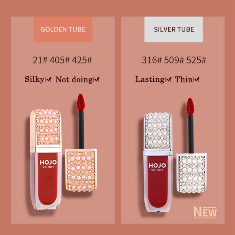 [Hàng mới về] Son lì HOJO giữ ẩm chống nước không dính ly cốc cho màu môi đẹp lâu trôi lâu phai