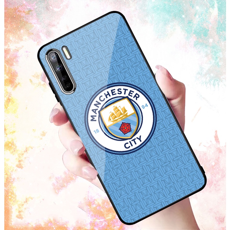 Ốp Lưng OPPO A91, Reno 3 mặt kính cường lực cao cấp In hình Câu Lạc Bộ Bóng Đá