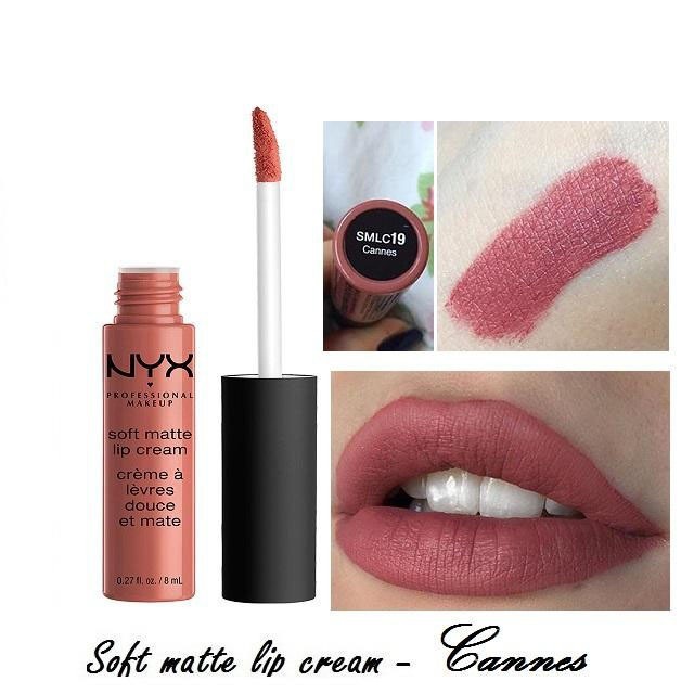 Son kem NYX Soft Matte Lip Cream Cannes màu hồng nude ngọt ngào