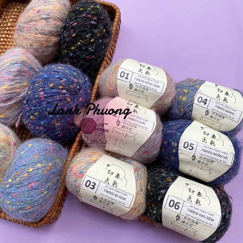 Len Susan Tweed Đốm Sắc Màu Mùa Thu Đông