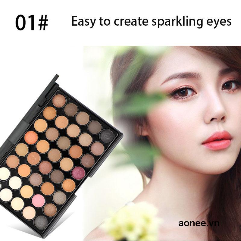 Bảng Phấn Mắt 40 Màu Sắc Hiệu Ứng Ngọc Trai Trang Điểm Mắt Khói