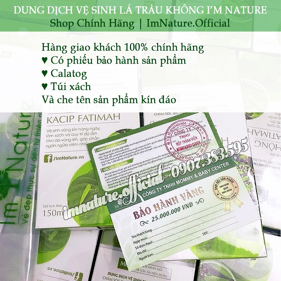 Dung Dịch Vệ Sinh Phụ Nữ Trầu Không I'm Nature 150ml