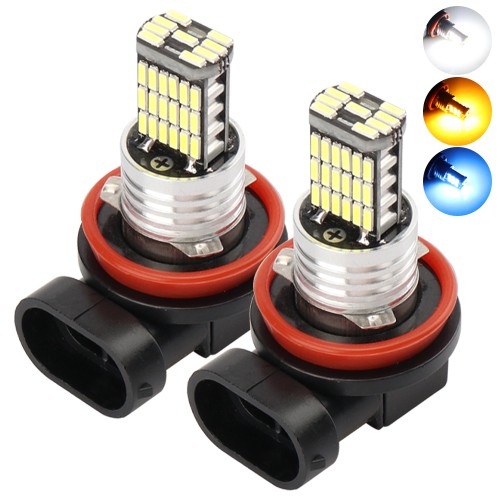 Bóng đèn LED sương mù KEVANLY 45 SMD H11 9006 màu trắng và xanh dương băng DC 12V