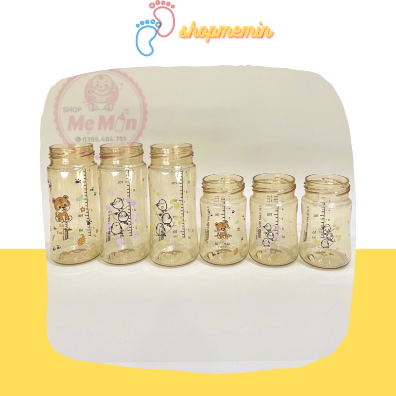 Thân bình sữa Bebepick Hàn Quốc 250ml/ 150ml (Bình hổ, chim vàng, chim hồng)