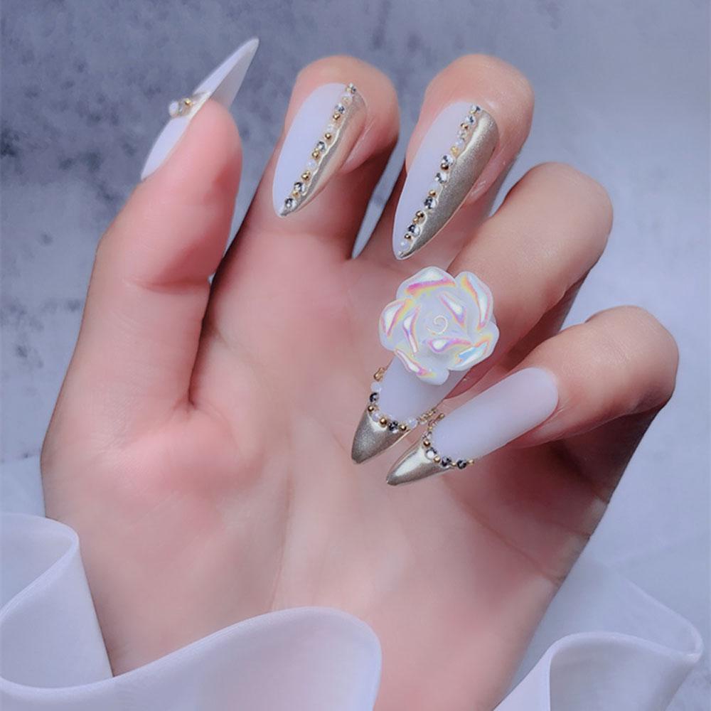 Hộp Phụ Kiện Hoa Hồng 3D Nhiều Màu Sắc Trang Trí Móng Tay|Móng Tay Giả Trang Trí Nghệ Thuật