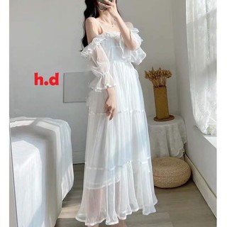 Váy voan 2 dây 2 lớp HDA0321