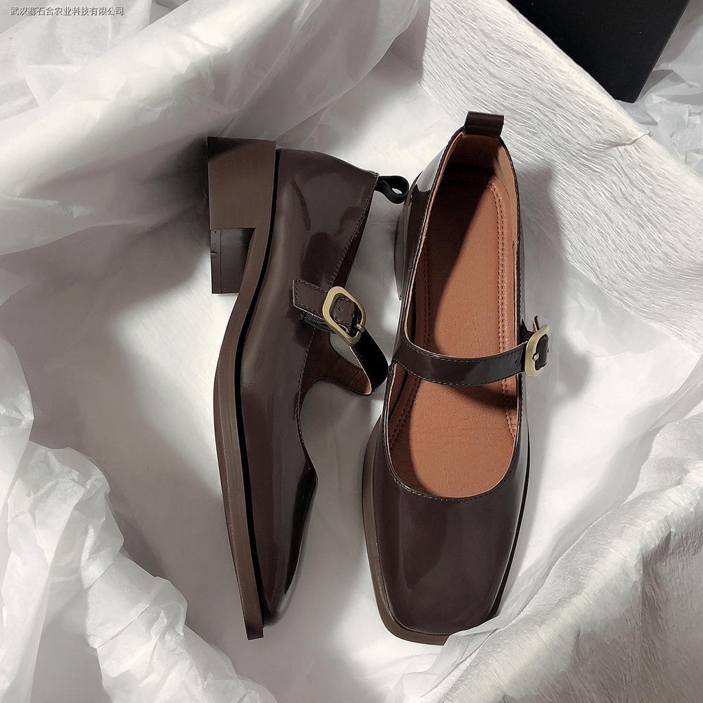 Giày Mary Jane Bằng Da Thật Đế Bằng Phong Cách Moriyu Sea Alley 2021 Retro Dễ Phối Đồ