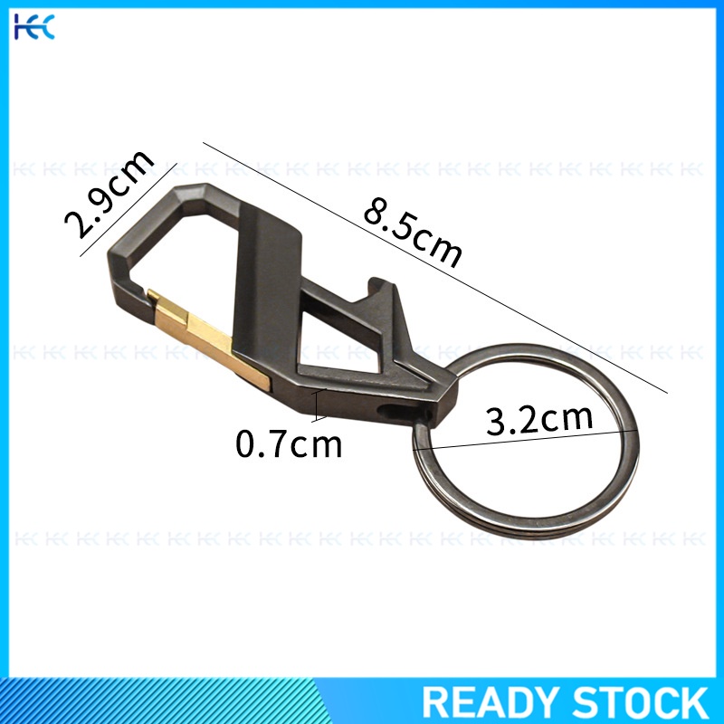 Móc khóa kiêm dụng cụ khui nắp chai bằng kim loại thời trang cho nam