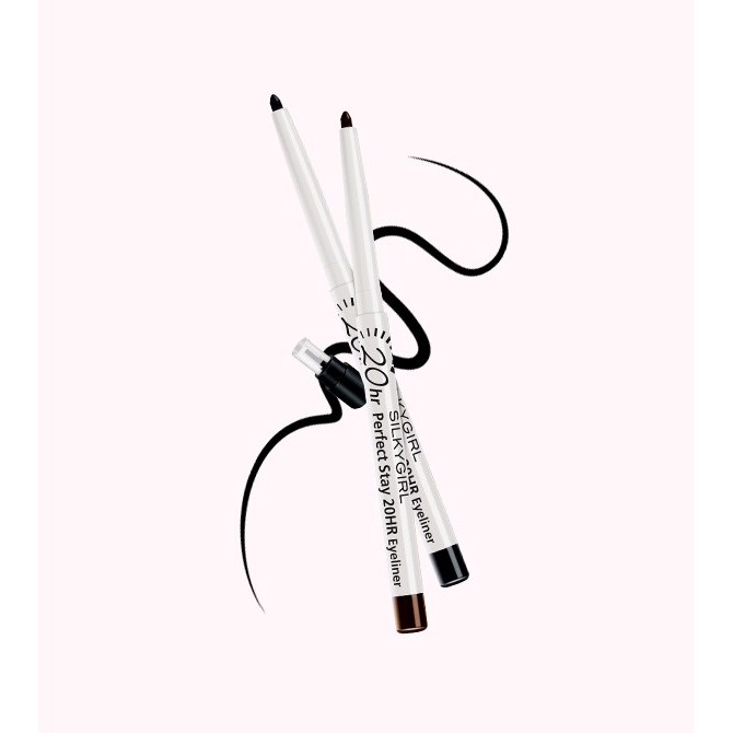 Chì Kẻ Mắt Silkygirl Perfect Stay 20Hr Eyeliner - 02 Dark Brown 0.28g