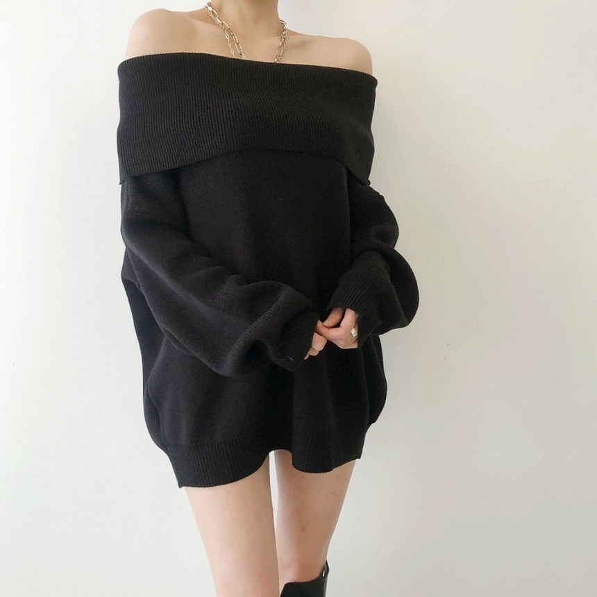 ÁO LEN TRỄ VAI OVERSIZE PHONG CÁCH CHÂU ÂU