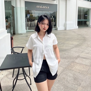 Áo Sơ Mi Nữ BIGSIZE Cổ Đức Cộc Tay (Size Từ 55kg - 85kg)