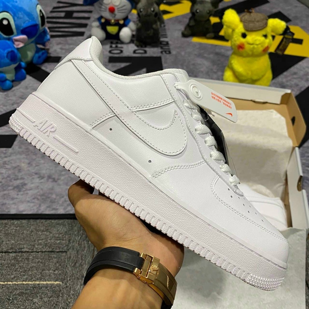 Giày Nam Nữ Nike Air Force 1 AF1 Trắng Cổ Thấp, Giày Thời Trang Đi Học Đi Chơi Đẹp Hot Trend