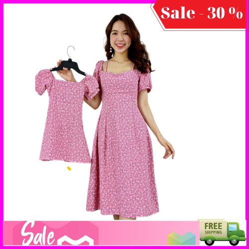 (ANH MẪU SHOP)Đầm maxi đôi mẹ và bé gái đi tiệc đi chơi chất lụa tuyết mát mịn