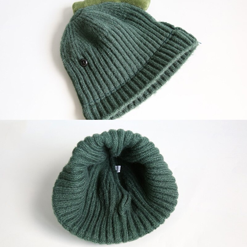 Mũ beanie Hình Khủng Long Hoạt Hình Dễ Thương Cho Bé
