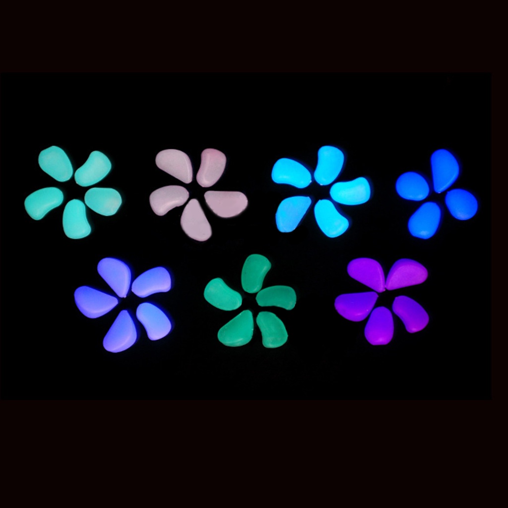 Set 100 Viên Đá Cuội Phát Quang Nhiều Màu Sắc Dùng Trang Trí Bể Cá