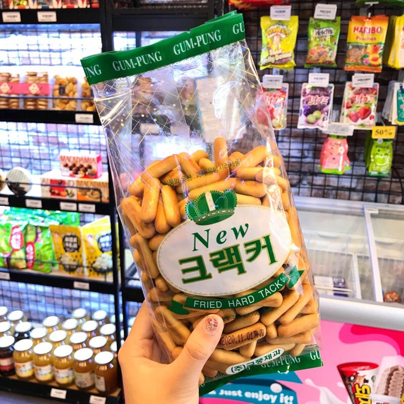 Bánh Quy Lúa Mạch Hàn Quốc Duy Nhất Màu Xanh Lá Cây