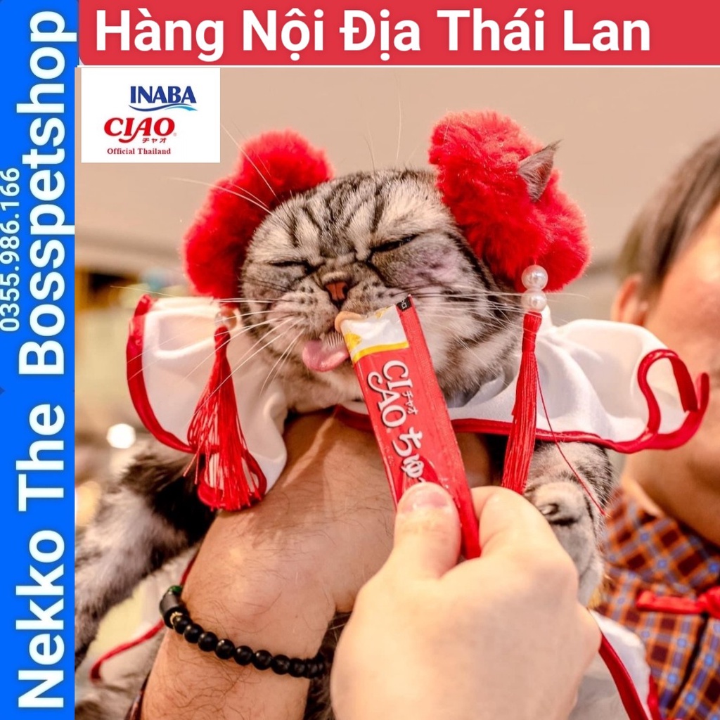 [Mã PET50 giảm 10% - tối đa 50K đơn 250K] Súp thưởng Ciao Churu Thái Lan MUA TRỰC TIẾP THÁI LAN KHÔNG QUA TRUNG GIAN