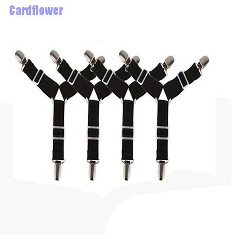 Cardflower  2pcsTriangle Suspender Holder Bed Mattress Sheet Straps Clips Grippers Fasteners