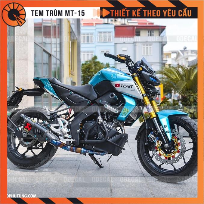 Tem trùm MT15 decal 3 lớp xanh bạc candy cao cấp simplify thiết kế theo yêu cầu