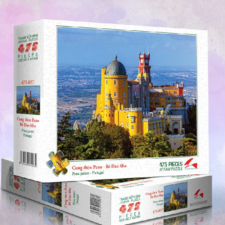 Tranh xếp hinh trí tuệ Tia Sáng Jigsaw Puzzle 475 mảnh - Cung điện Pena - Bồ Đào Nha - MSP: 475-037