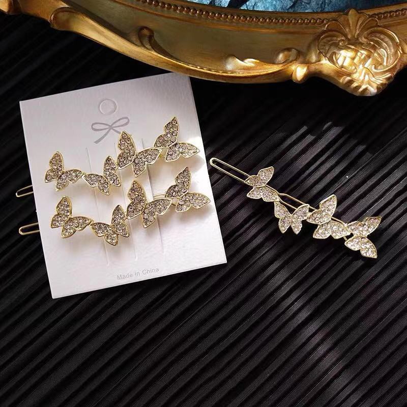 Kẹp Tóc Hình Bướm Đính Đá Lấp Lánh Xinh Xắn Cho Nữ