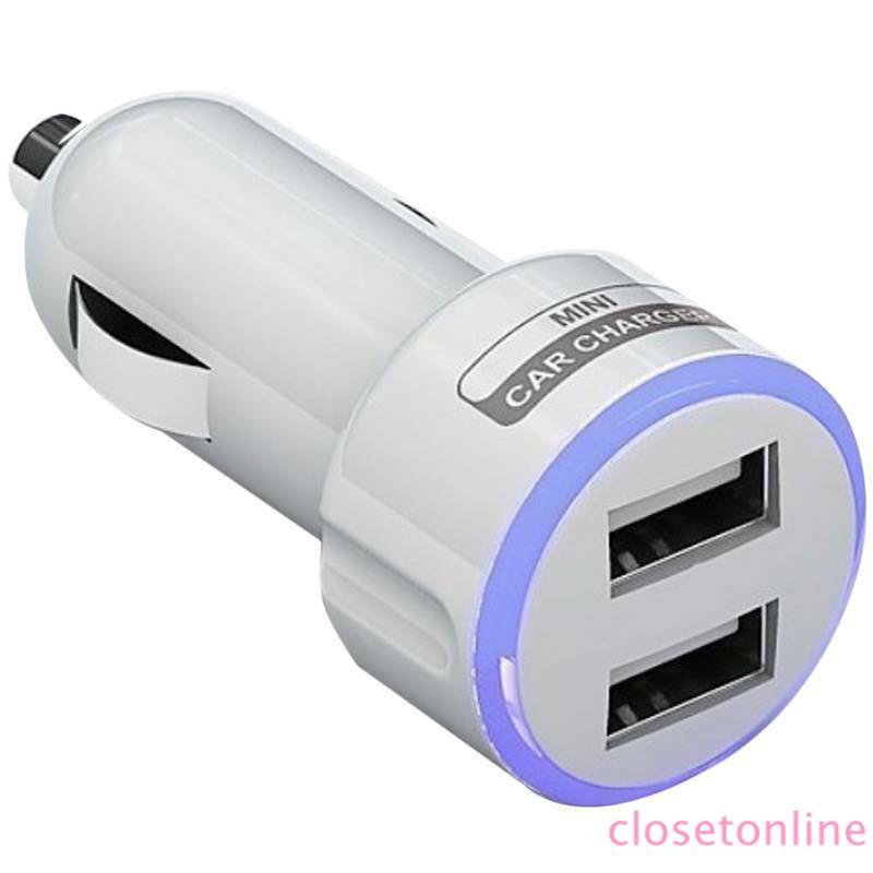 Cục sạc nhanh có đèn LED và cổng USB đôi 12-24V thông dụng cho xe hơi