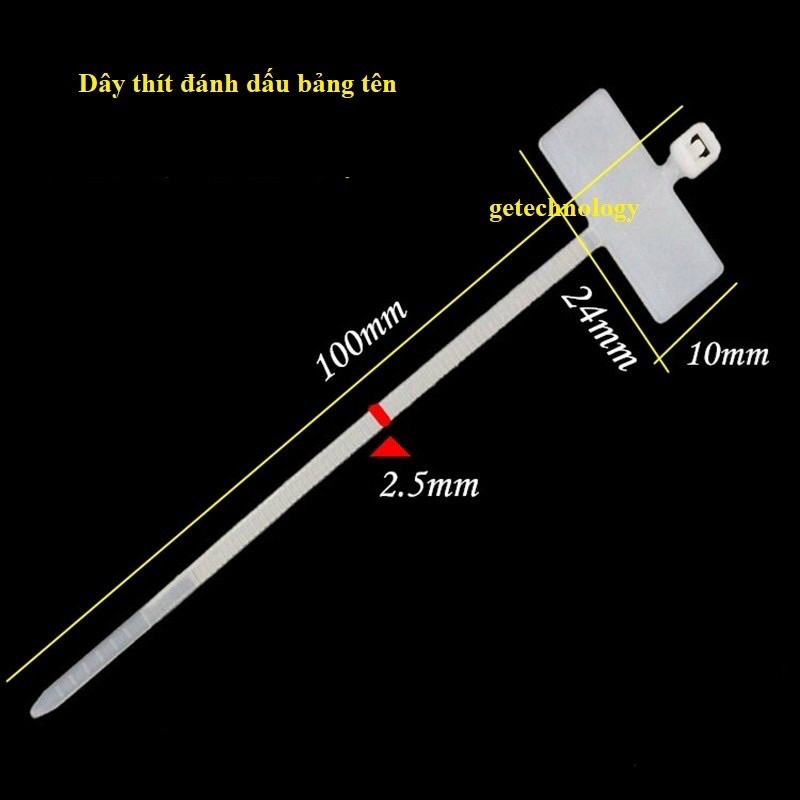 Dây rút, dây thít nhựa trắng dùng để đánh dấu 50 chiếc dài 15cm và 20 cm