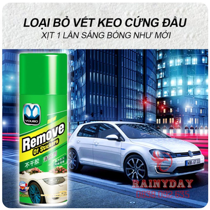 Chai dung dịch xịt tẩy keo dán băng dính vết decal 3m, bình tẩy keo đa năng Sticker Remover